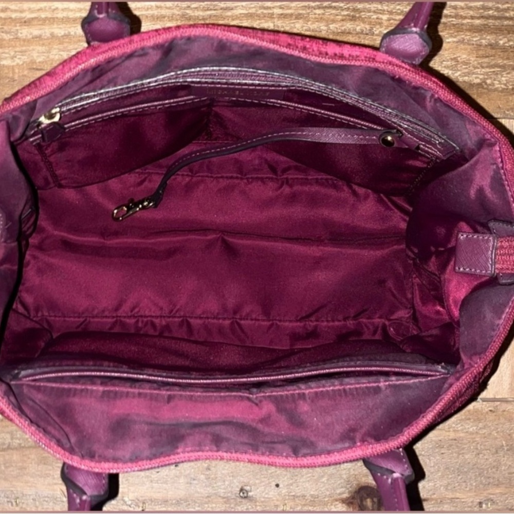 Michael Kors Purple Tote Bag with Dust Cover EUC - Picture 4 of 6